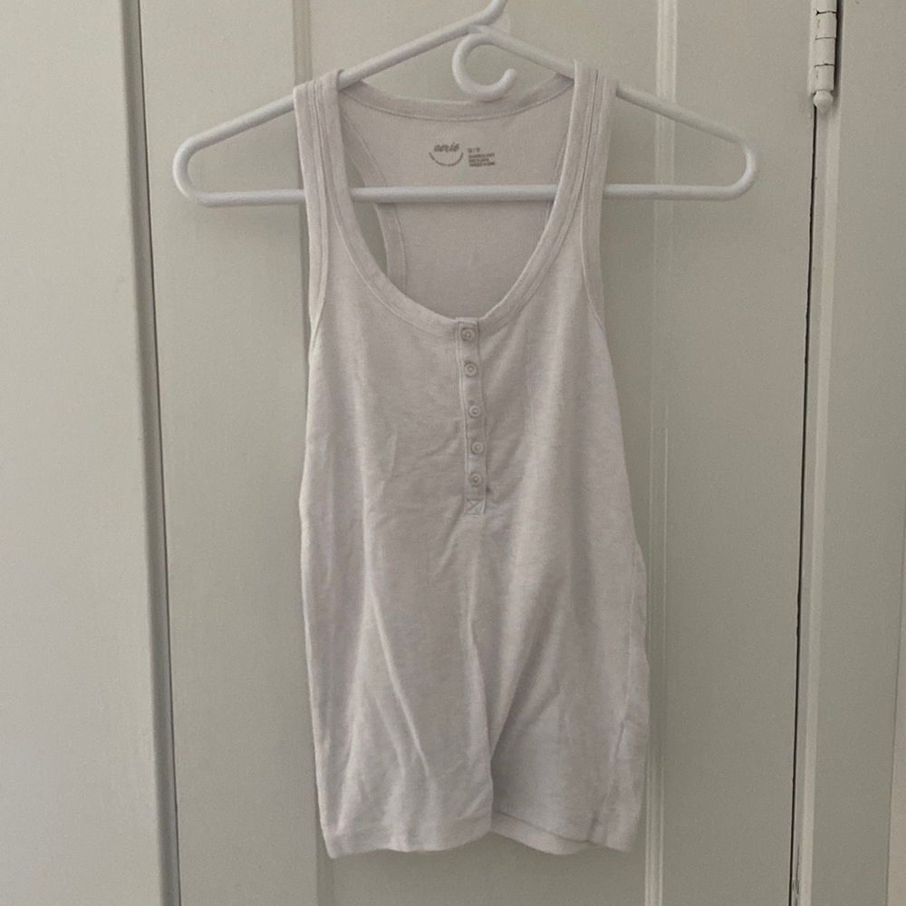 Aerie white tank top, XS